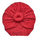 Kelsianne | Flamin Red | Honeycomb Knotted Headwrap