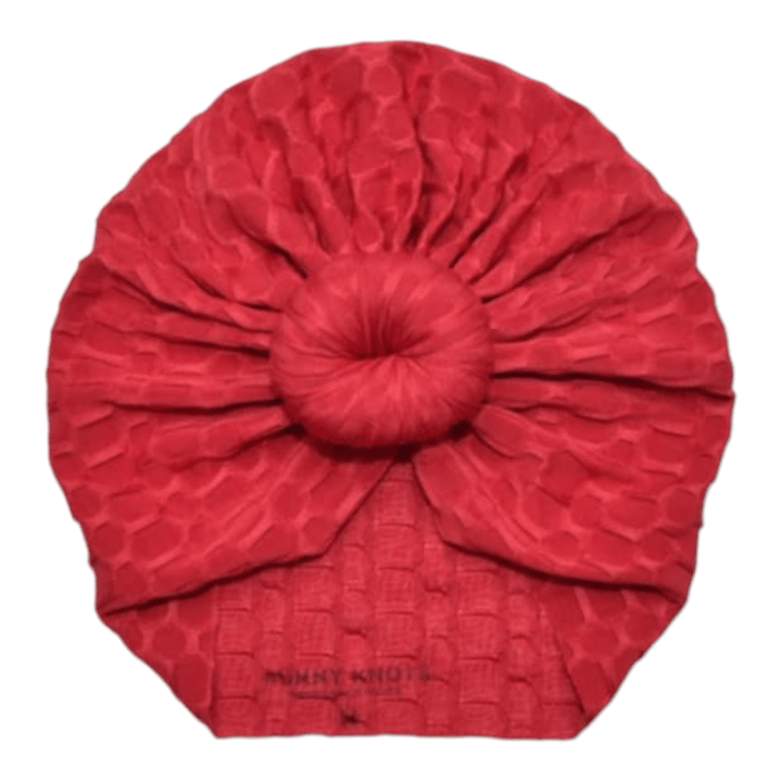 Kelsianne | Flamin Red | Honeycomb Headwrap - Bunny Knots