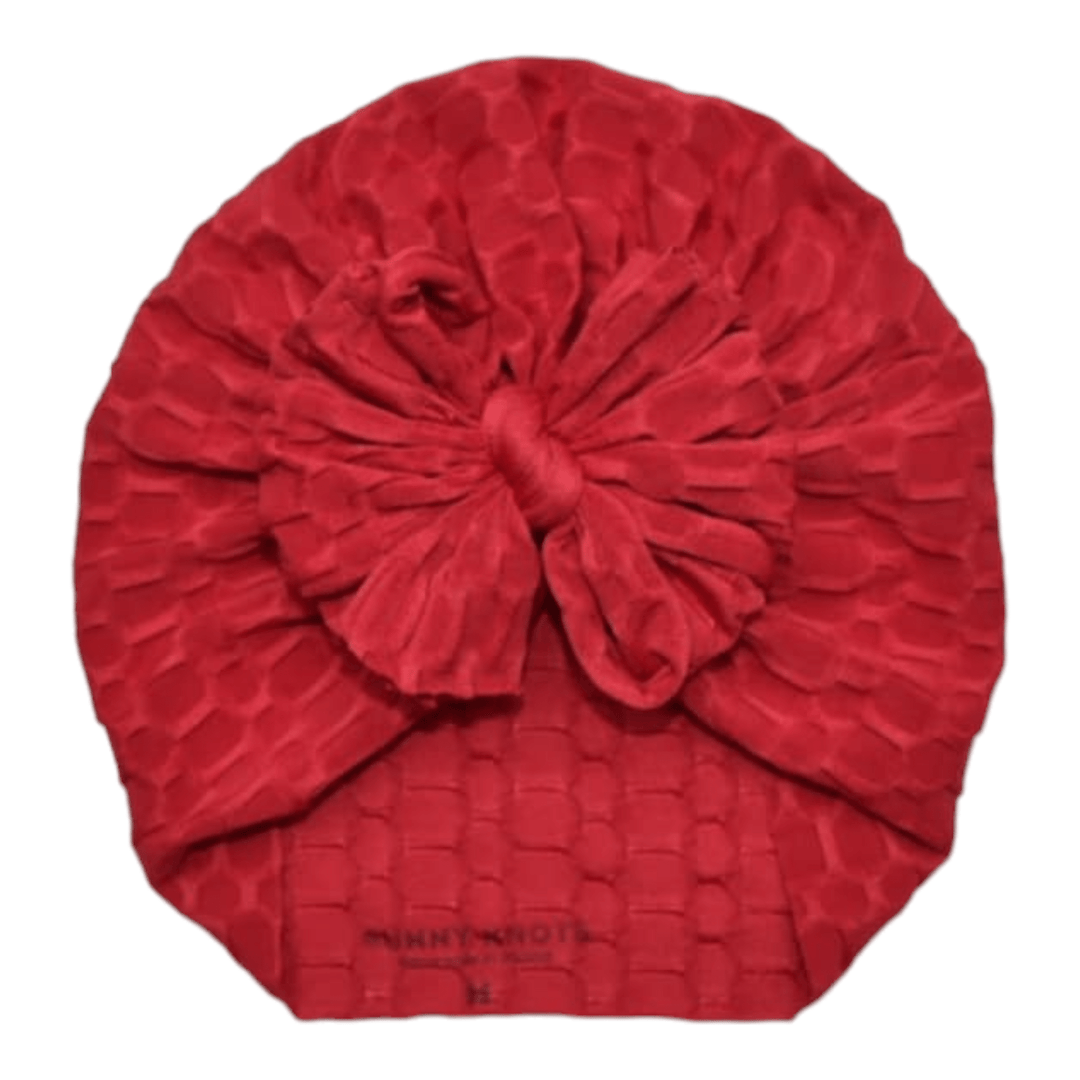 Kelsianne | Flamin Red | Honeycomb Headwrap - Bunny Knots