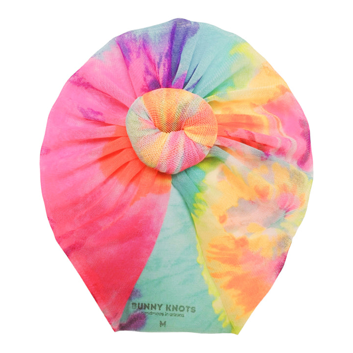 Sonnie | Bright Tie - Dye | Boho Mesh Headwrap - Bunny Knots