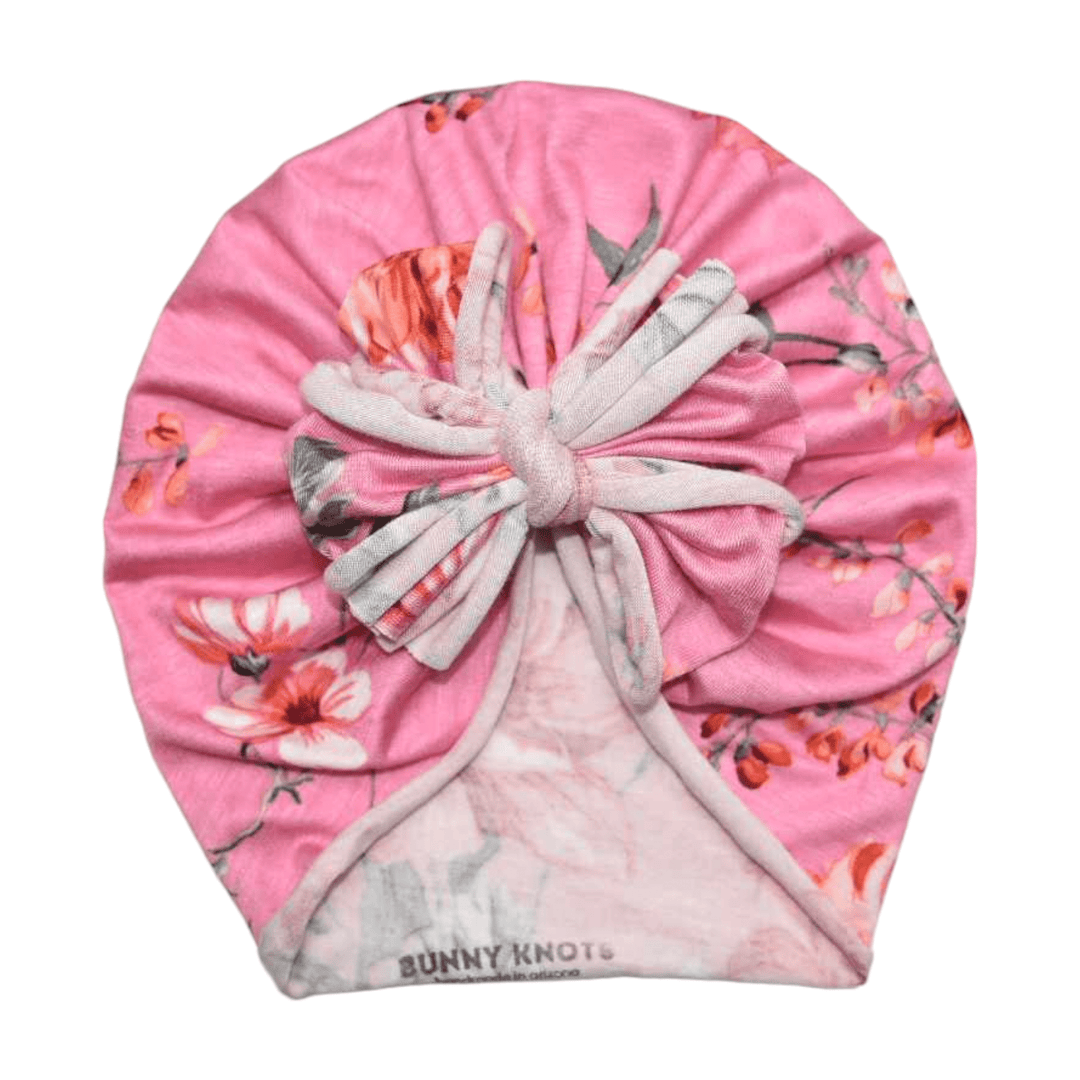 Kessleigh | Mauve Pink Floral | Classic Headwrap - Bunny Knots