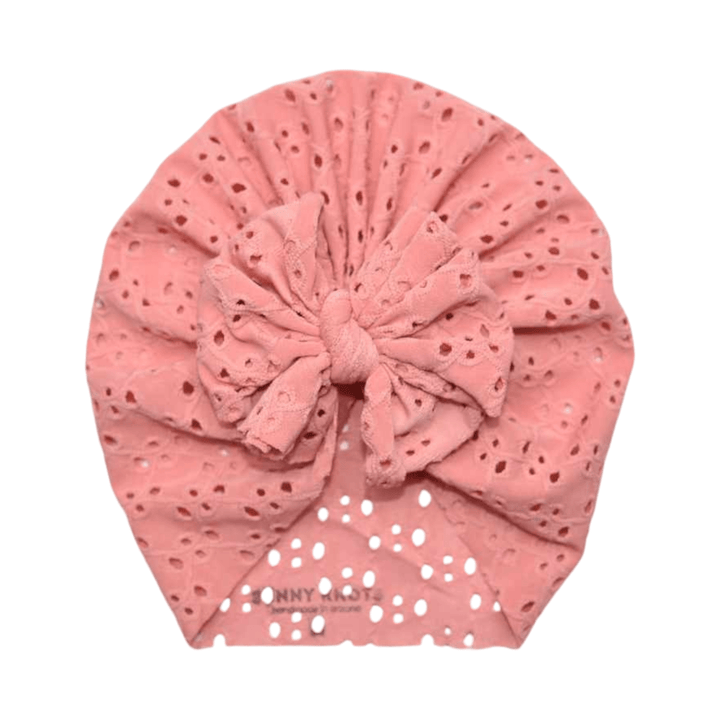 Ava | Rogue Pink | Eyelet Headwrap - Bunny Knots