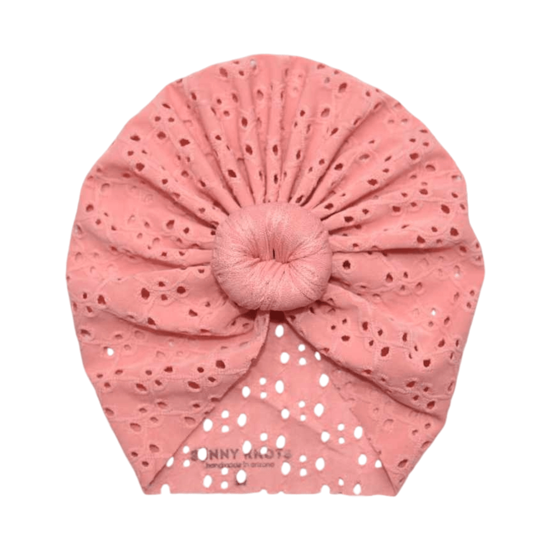Ava | Rogue Pink | Eyelet Headwrap - Bunny Knots