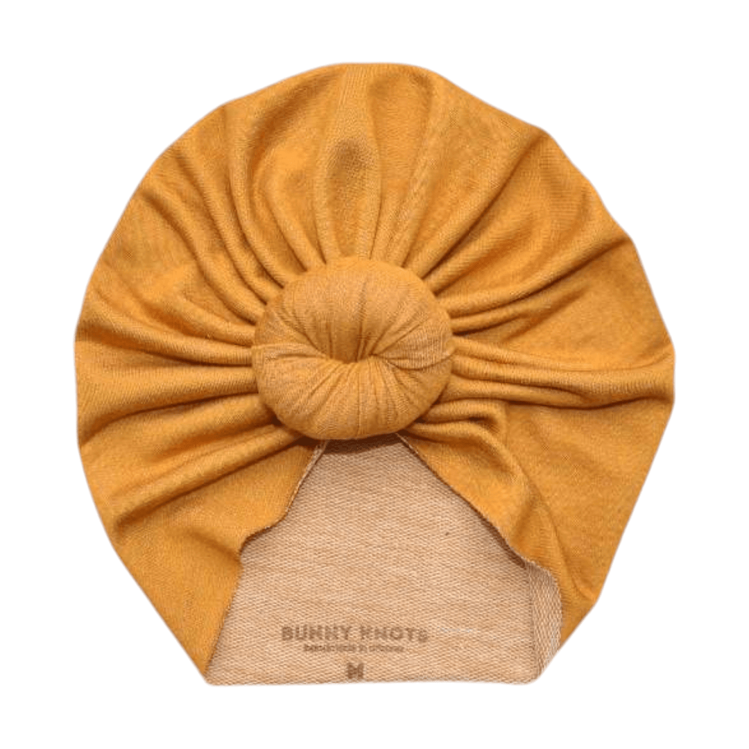 Bjork | Vintage Mustard | French Terry Headwrap - Bunny Knots