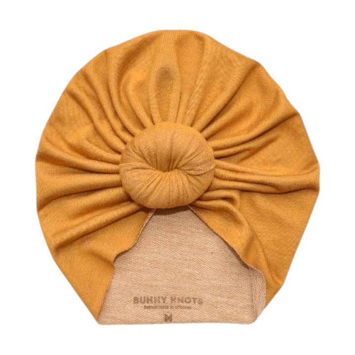 Bjork | Vintage Mustard | French Terry Headwrap - Bunny Knots