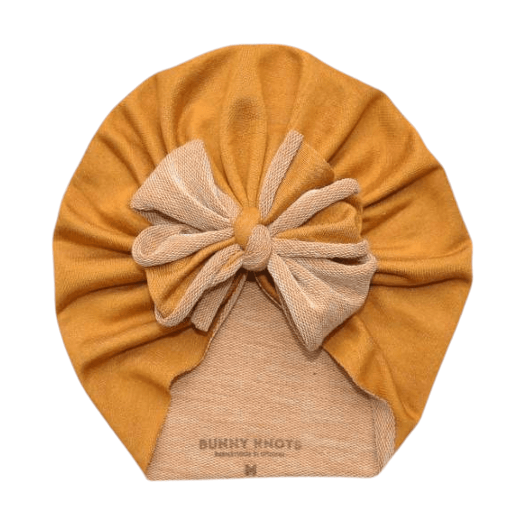 Bjork | Vintage Mustard | French Terry Headwrap - Bunny Knots