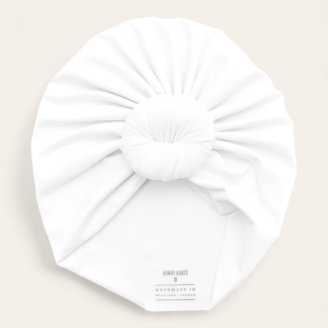 Betty | Modern White | Classic Headwrap - Bunny Knots