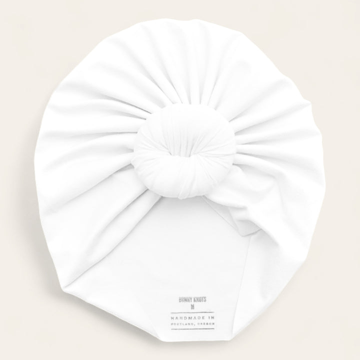 Betty | Modern White | Classic Headwrap - Bunny Knots