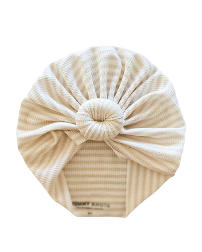 Dustee | Natural Tan & Cream Stripe | Waffle Headwrap
