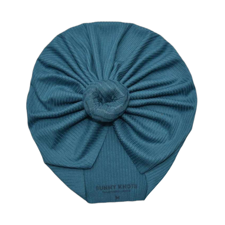 Marleigh | Victorian Teal | Brushed Rib Headwrap - Bunny Knots