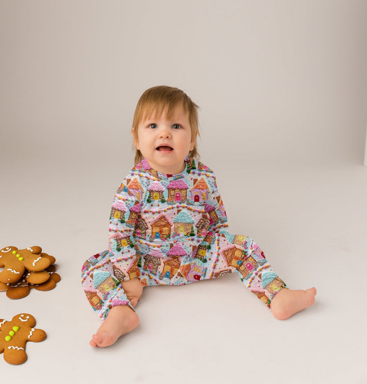 Gingerbread Town | 3D Print Bamboo Loungewear Set - Bunny Knots