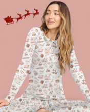Load image into Gallery viewer, Santa&#39;s Bakery | Women&#39;s Bamboo Long Sleeve Loungewear Set
