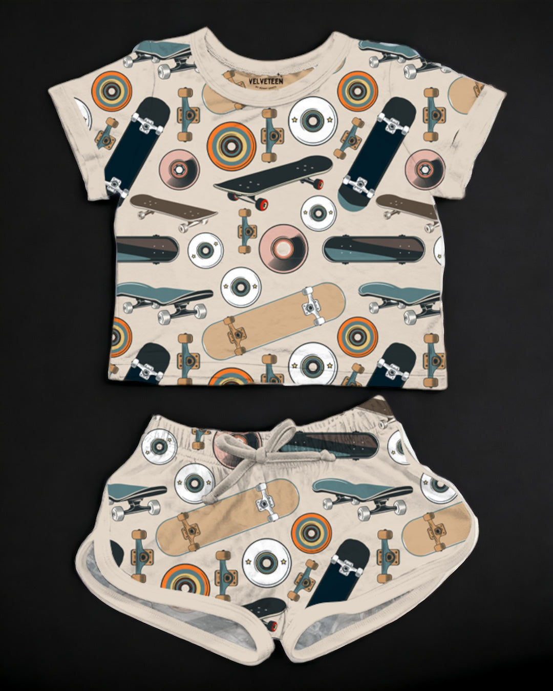 Trucks & Wheelies | Bamboo Retro Shortie Set - Bunny Knots