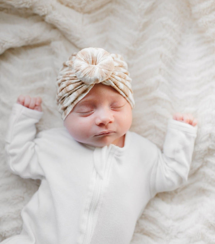 Savvy | Natural Leopard | Brushed Rib Headwrap - Bunny Knots