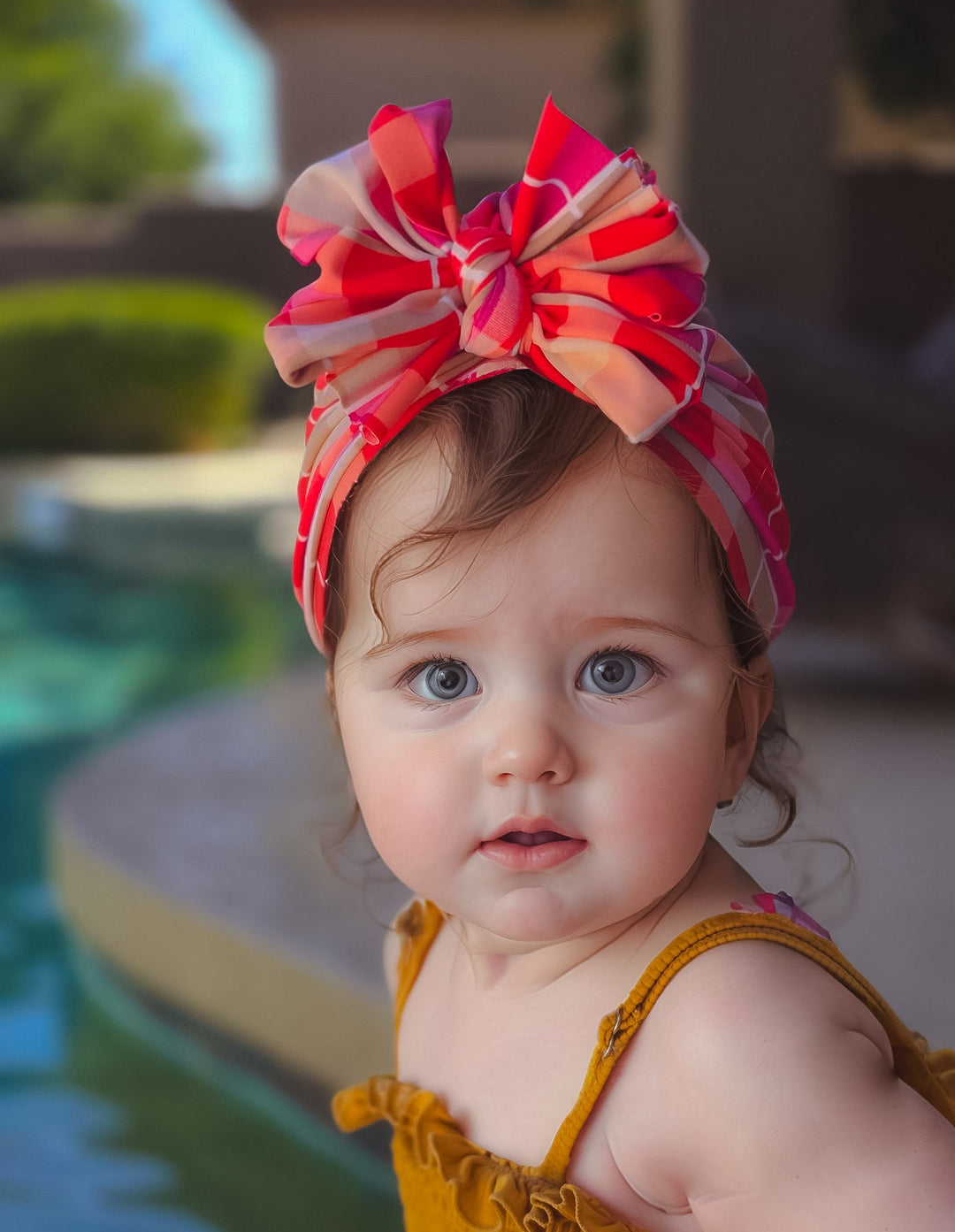 Renny | Sugar Plaid | Swim Headwrap - Bunny Knots