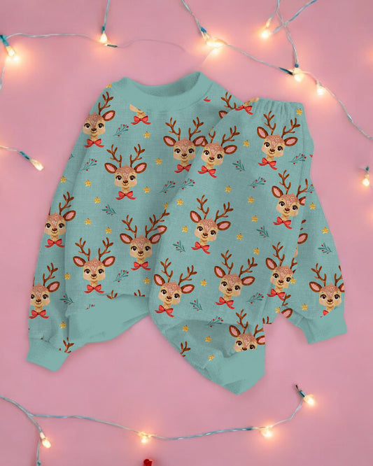 Tiny Reindeer | Bamboo French Terry Jogger Set