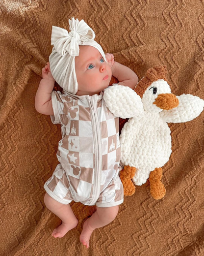 Dustee | Natural Tan & Cream Stripe | Waffle Headwrap