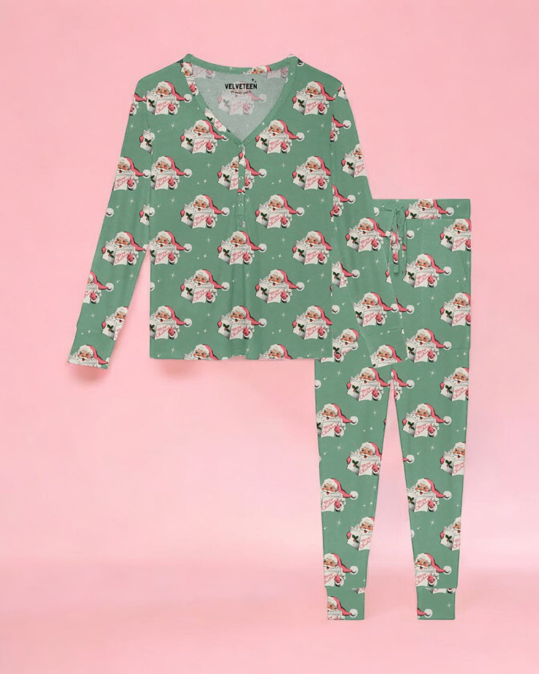 Christmas Carols | Women's Bamboo Loungewear Set - Bunny Knots