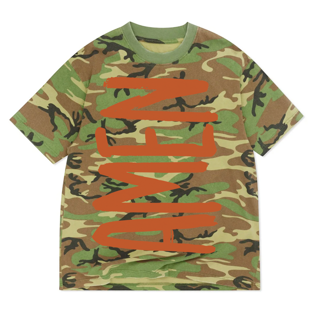 AMEN Camo Luxe Oversized Drop Sleeve T-Shirt