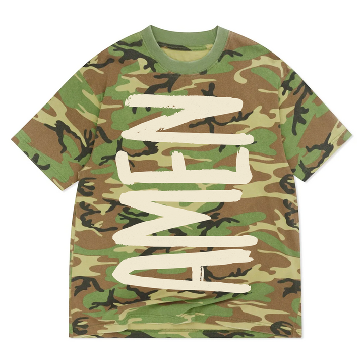 AMEN Camo Luxe Oversized Drop Sleeve T-Shirt