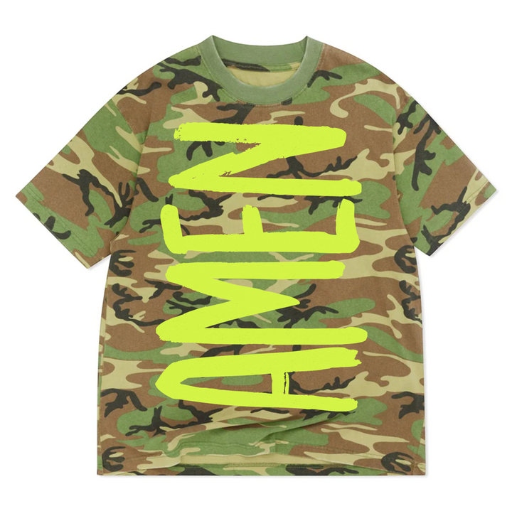 AMEN Camo Luxe Oversized Drop Sleeve T-Shirt