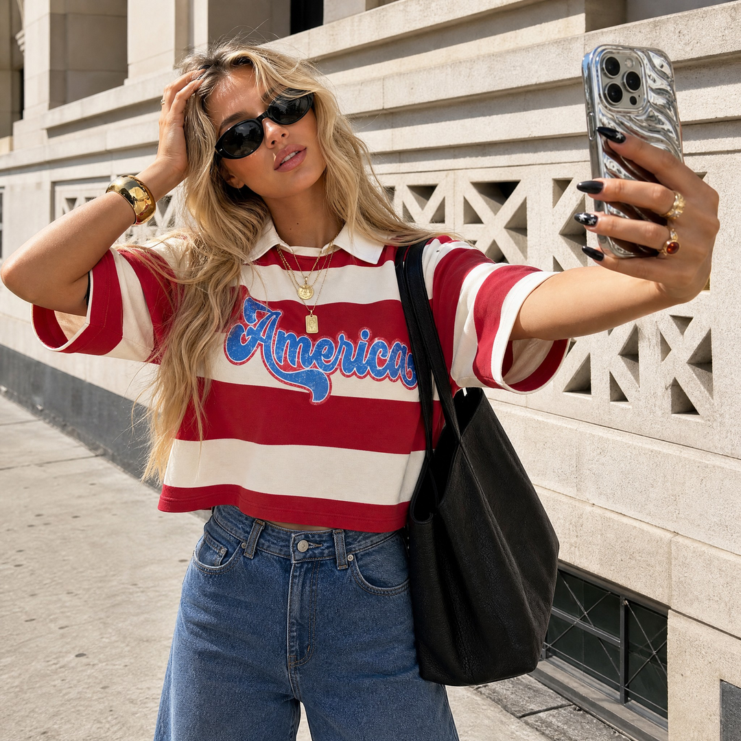 America Rugy Stripe Tee