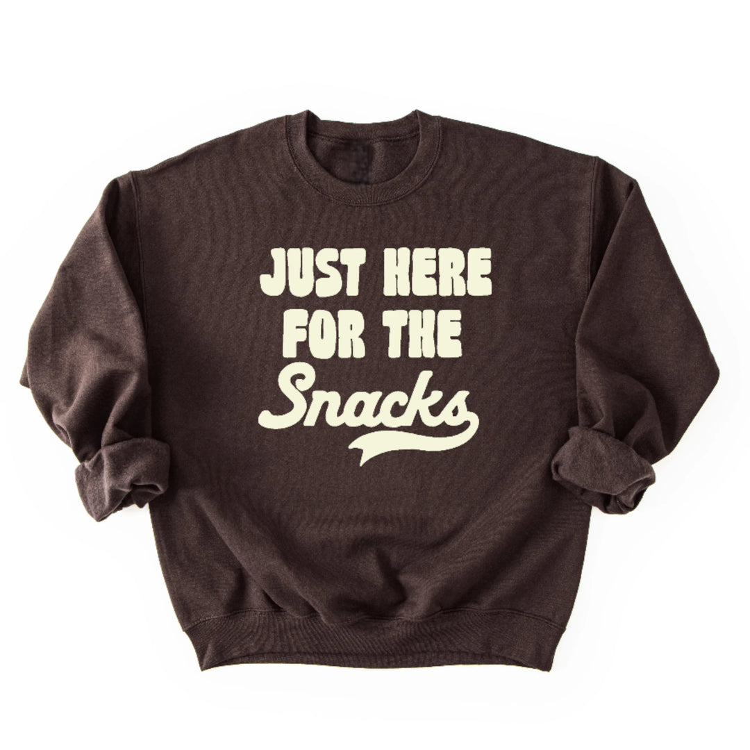 Here For The Snacks Crewneck Sweatshirt