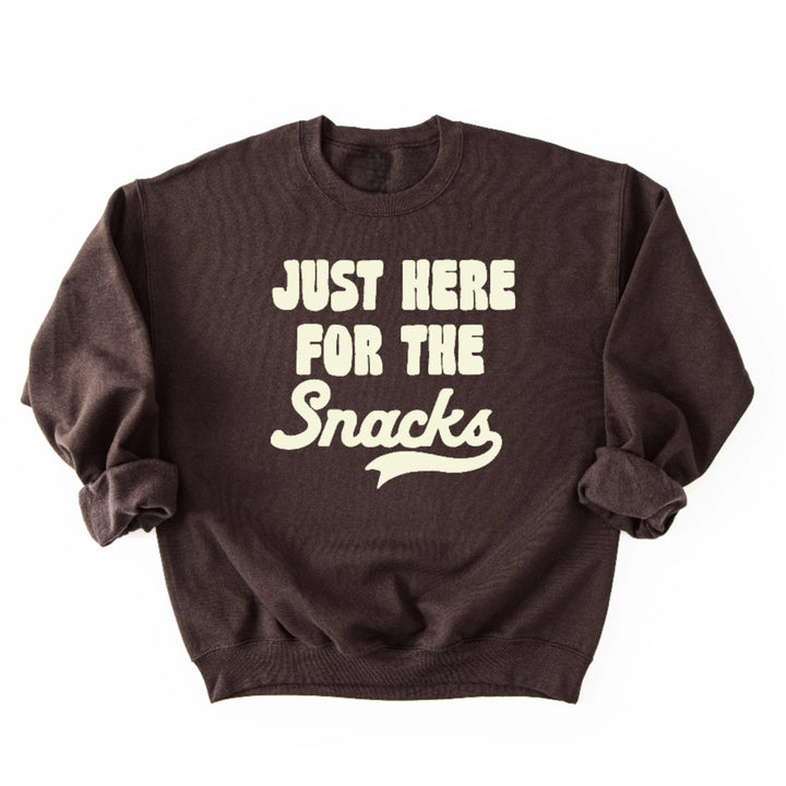 Here For The Snacks Crewneck Sweatshirt