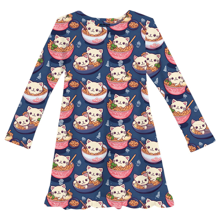 Ramen Cutie | Bamboo Ruffle Gown - Bunny Knots