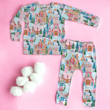 Southern Belle Holiday Town | Fitted Bamboo Long Sleeve Loungewear Set