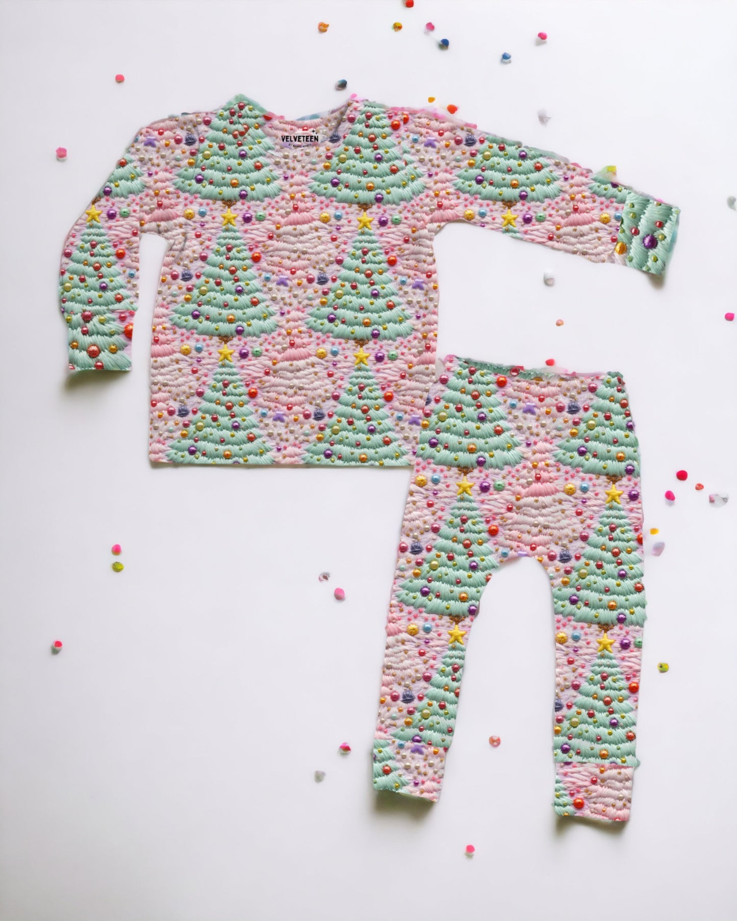 Spiffy Spruce | Fitted Bamboo Long Sleeve Loungewear Set