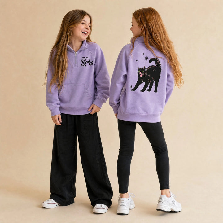 Feeling Spooky Half Zip Fleece
