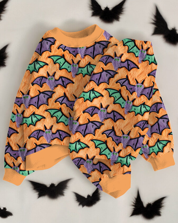 Nocturnal Friends Faux Embroidery | Bamboo French Terry Jogger Set
