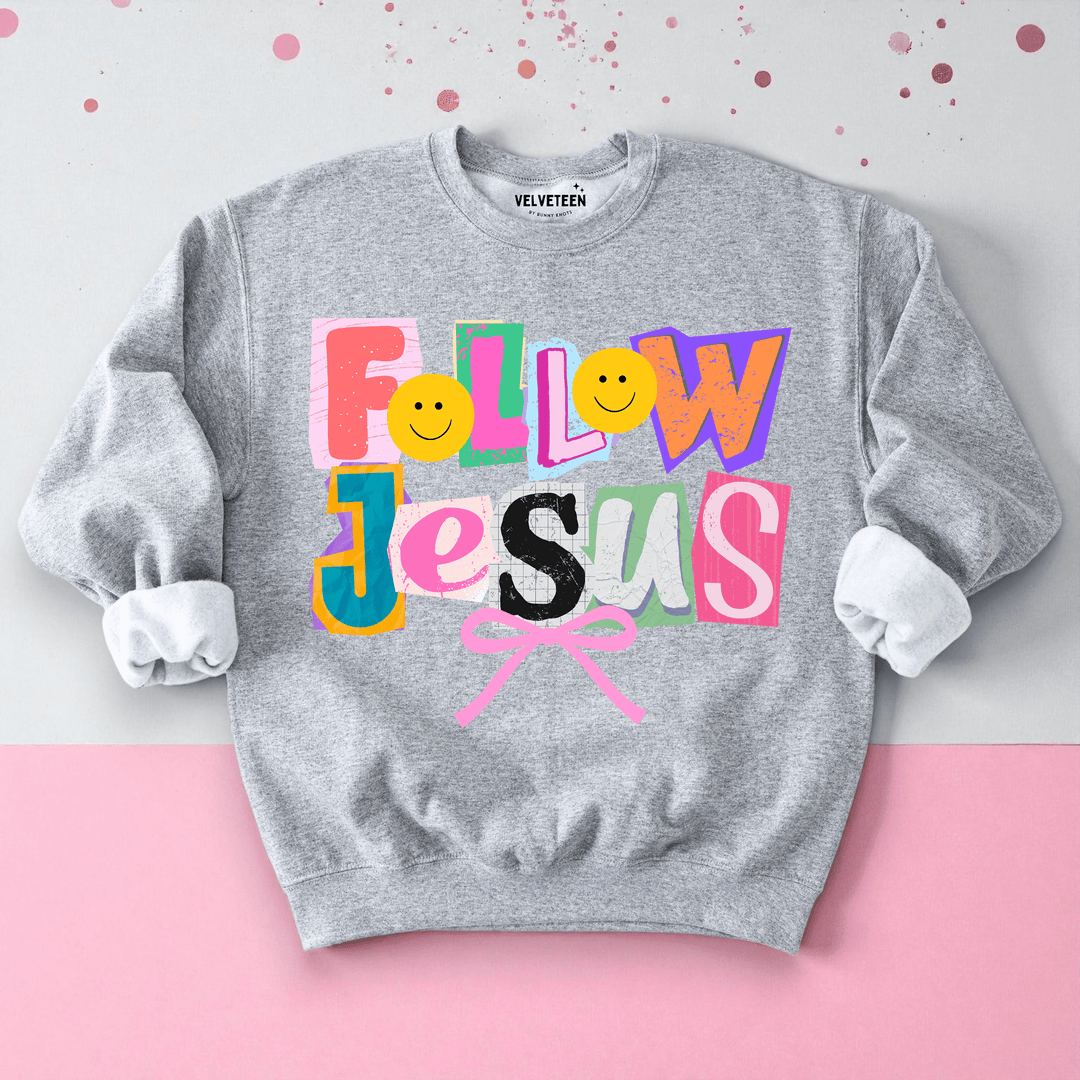 Follow Jesus Crewneck Sweatshirt - Bunny Knots
