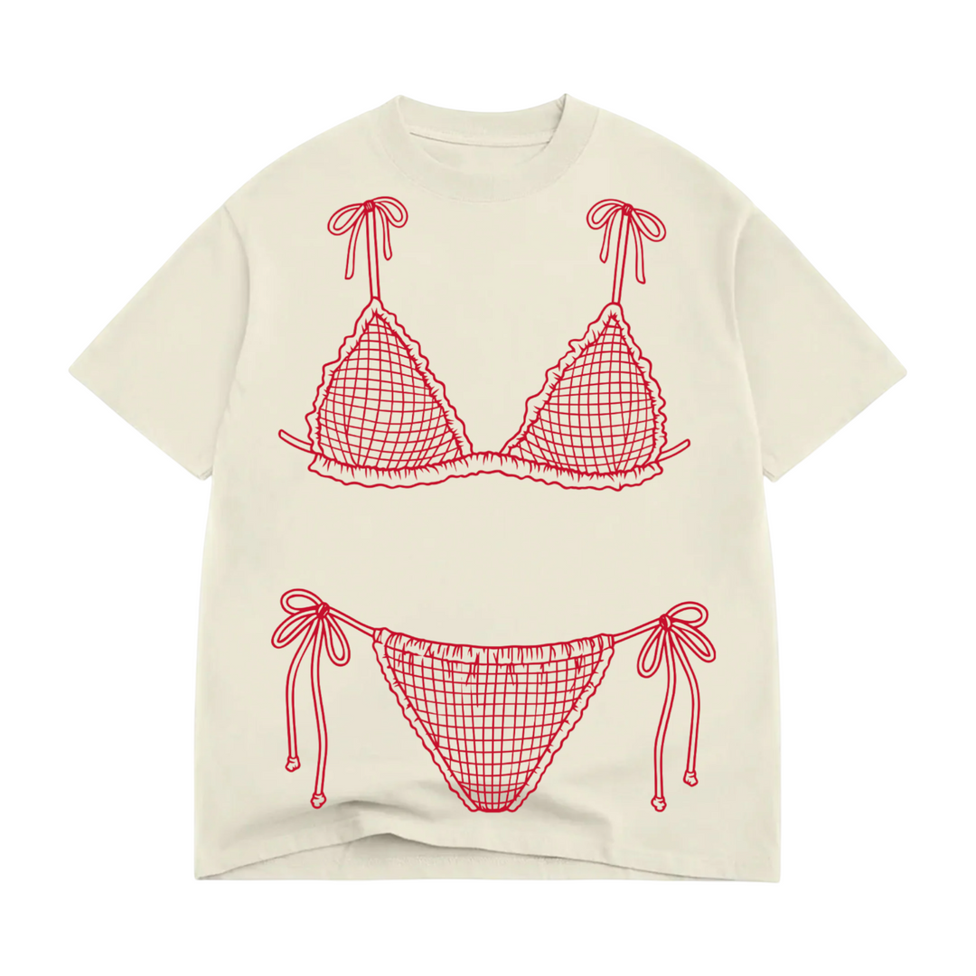 No Tan lines Luxe Oversized Drop Sleeve T-Shirt