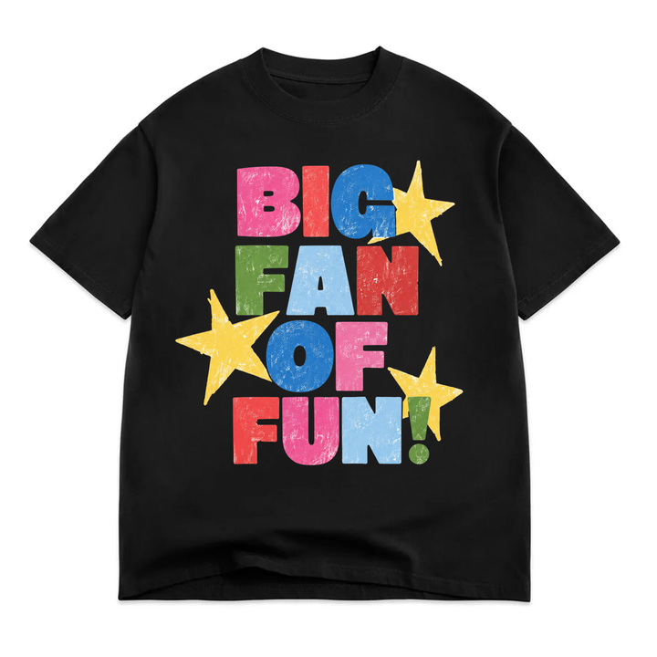 Big Fan Of Fun Luxe Drop Sleeve T-Shirt