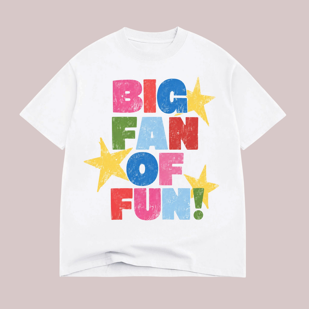 Big Fan Of Fun Luxe Drop Sleeve T-Shirt