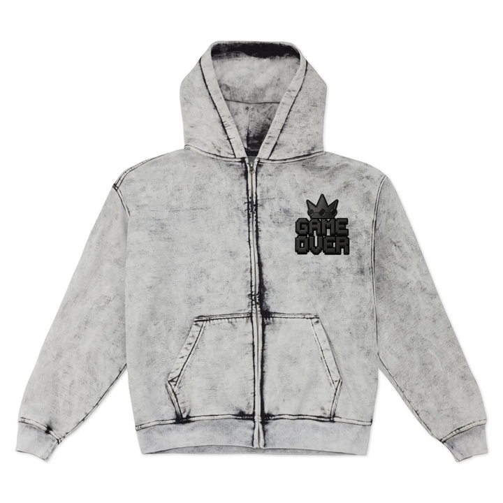 Cement 'Game Over' Zip-Up Hoodie
