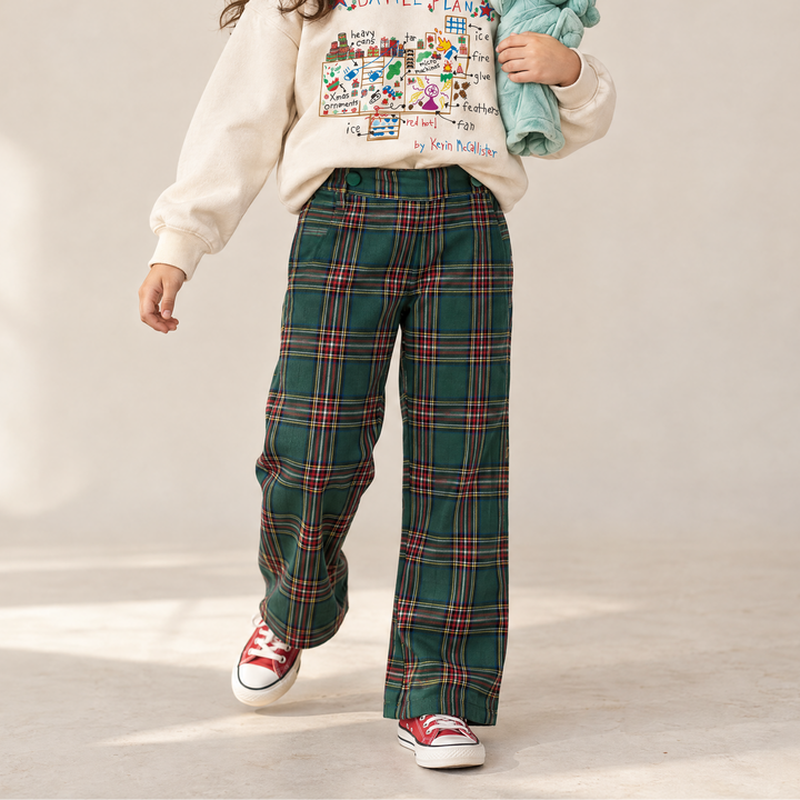 Girls Tartan Trousers