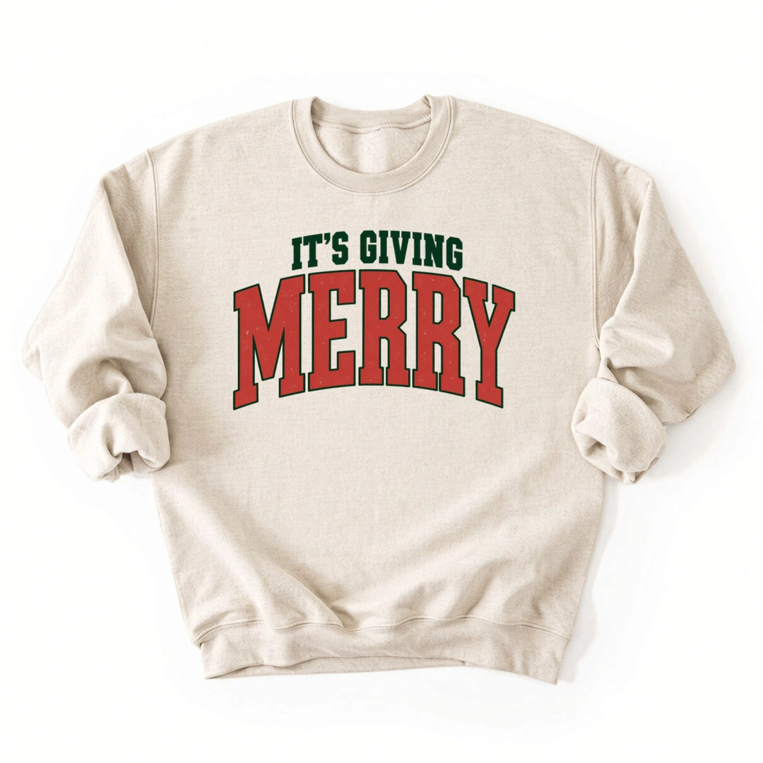 It's Giving Merry Crewneck Sweatshirt