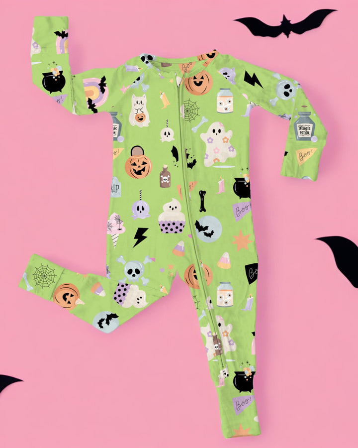 Sweetest Spooks (Green) | Bamboo Zippy - Bunny Knots