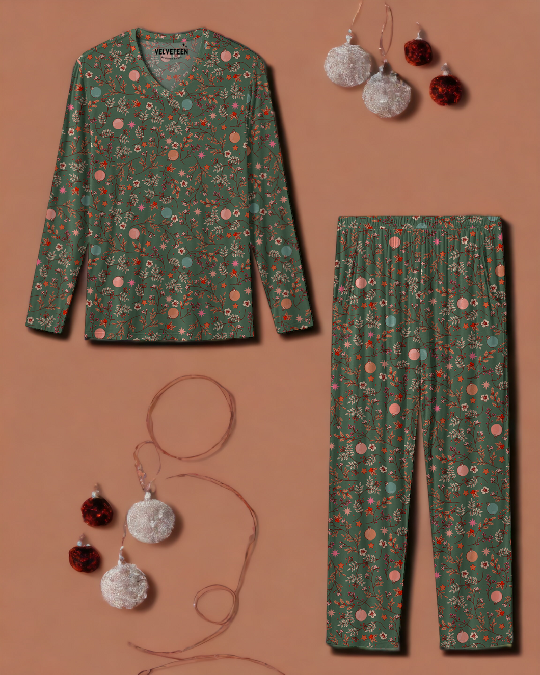Whimsical Winter | Unisex Adult Bamboo Long Sleeve Loungewear Set