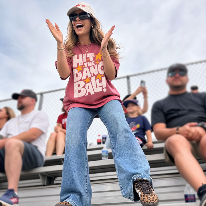 Hit The Dang Ball Oversized Drop Sleeve T-Shirt