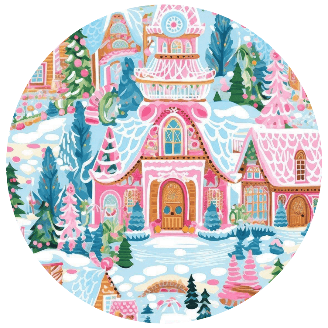 Southern Belle Holiday Town | Fitted Bamboo Long Sleeve Loungewear Set - Bunny Knots