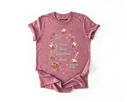Home Sweet Gingerbread (Mauve) T-Shirt
