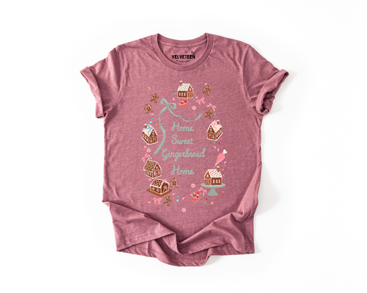 Home Sweet Gingerbread (Mauve) T-Shirt