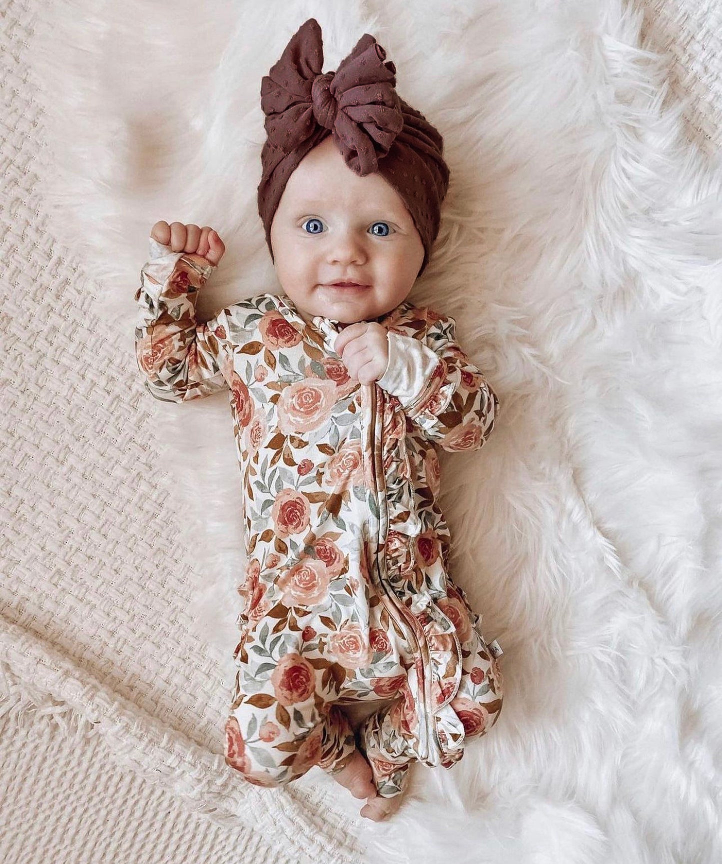Leche | French Roast Brown | Swiss Dot Headwrap