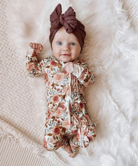 Leche | French Roast Brown | Swiss Dot Headwrap
