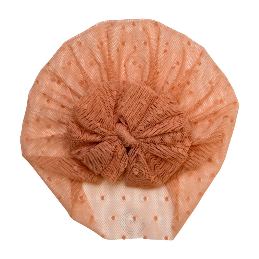 Juliette | Cork Pink | Boho Mesh Headwrap - Bunny Knots