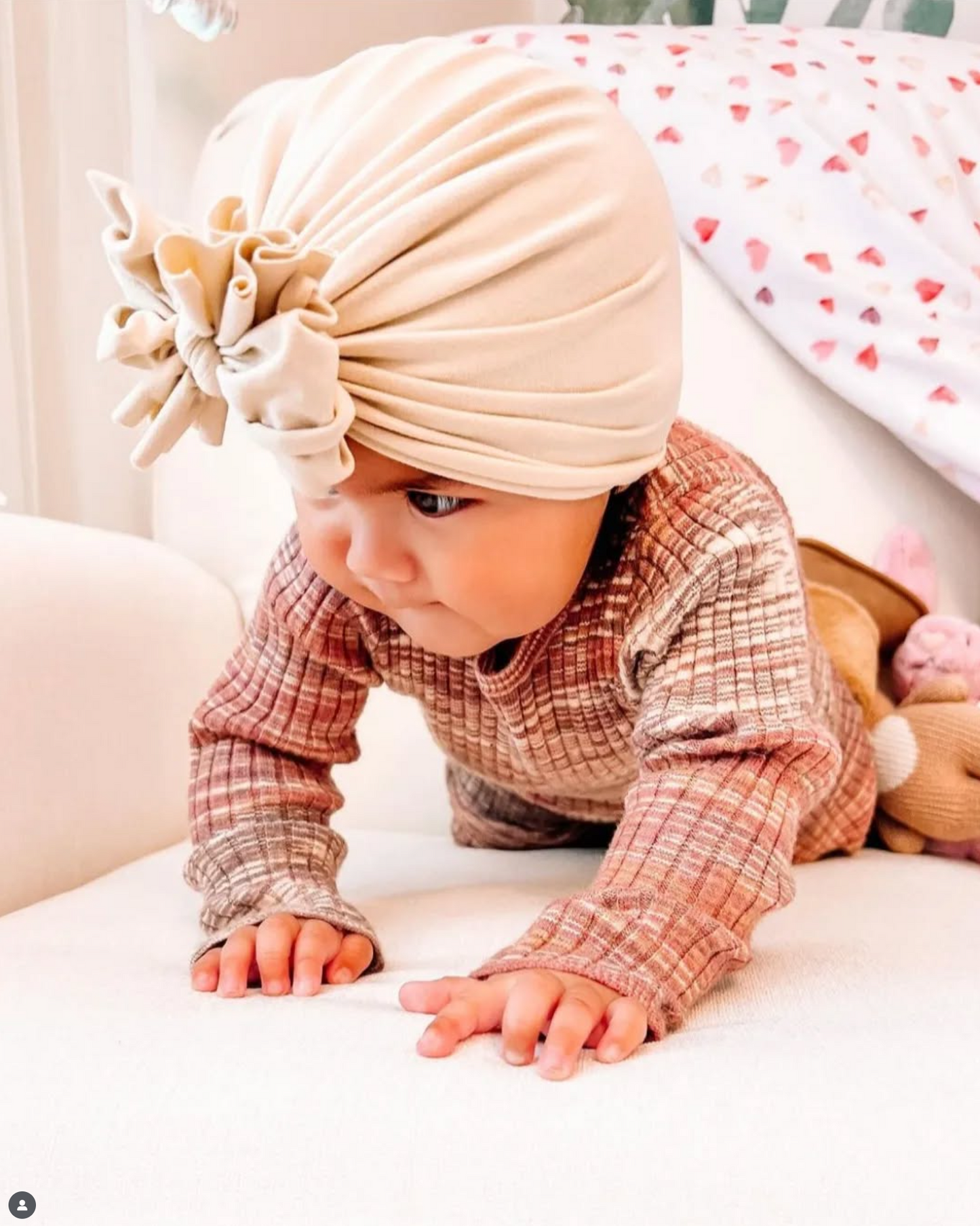 Kristo | Plaza Blanco Beige | Stretch Suede Headwrap